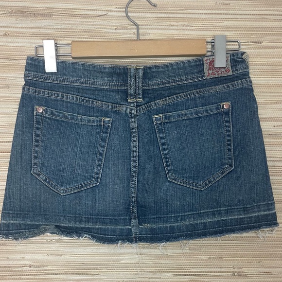 Wax Jeans Distressed Denim Mini Skirt - Picture 11 of 13